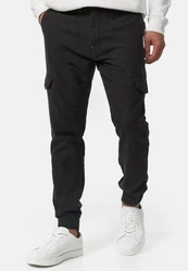 Indicode Cargo Stoffhose Booth Dunkelgrau/Khaki/Schwarz/Grau