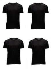 Jack & Jones T-Shirt (4er Pack) Schwarz
