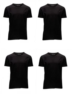 Jack & Jones T-Shirt (4er Pack) Schwarz