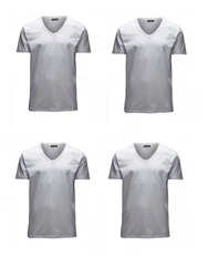 Jack & Jones T-Shirt (4er Pack) Grau/Dunkelgrau/Silber/Hellgrau