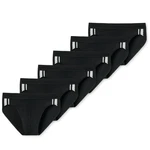 Schiesser Slip Organic Cotton mit seitlichen Streifen (3-St) im 6er Pack Schwarz