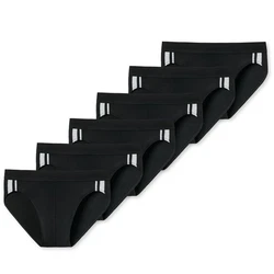 Schiesser Slip Organic Cotton mit seitlichen Streifen (3-St) im 6er Pack Schwarz