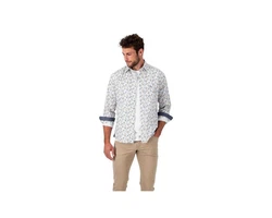 FYNCH-HATTON Langarmhemd Langarmshirt Premium Print orange