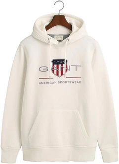 Gant Hoodie REG ARCHIVE SHIELD HOODIE Ecru