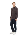TOM TAILOR Strickpullover Stehkragen Dunkelrot/Braun/Hellblau/Rot/Bordeaux