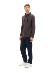TOM TAILOR Strickpullover Stehkragen Dunkelrot/Braun/Hellblau/Rot/Bordeaux