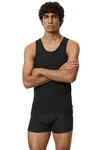 Marc O'Polo Muscleshirt mit Ringerrücken (2er Pack) Schwarz/Dunkelgrau