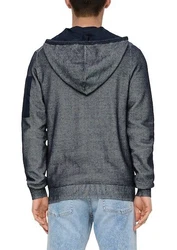 s.Oliver Strickjacke mit Reißverschluss und Two-Tone-Struktur Dunkelblau/Dunkelgrau/Grau/Hellgrau