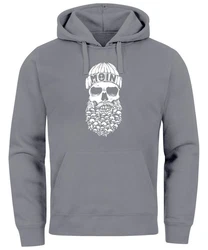 Neverless Hoodie Herren Totenkopf Nordisch Moin Hamburg Dialekt Skull Anker Grau/Dunkelgrau/Lila/Hellgrau