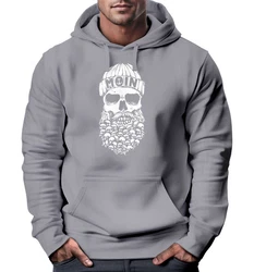 Neverless Hoodie Herren Totenkopf Nordisch Moin Hamburg Dialekt Skull Anker Grau/Dunkelgrau/Lila/Hellgrau