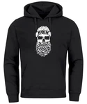 Neverless Hoodie Herren Totenkopf Nordisch Moin Hamburg Dialekt Skull Anker Schwarz/Grün/Lila