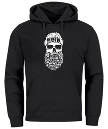 Hoodie Hoodie Herren Totenkopf Nordisch Moin Hamburg Dialekt Skull Anker