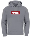 Neverless Hoodie Herren Schriftzug Moin Skull Totenkopf Aufdruck Print Parodie Beige/Hellblau/Dunkelrot/Rot/Grau/Dunkelgrau