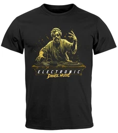 Print-Shirt Herren T-Shirt Eletronic Dance Music MichelangeloTechno DJ Fashion mit Print