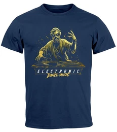 Print-Shirt Herren T-Shirt Eletronic Dance Music MichelangeloTechno DJ Fashion mit Print