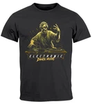 Neverless Print-Shirt Herren T-Shirt Eletronic Dance Music Michelangelo Techno DJ Fashion Gelb/Lila/Schwarz/Grün/Rot