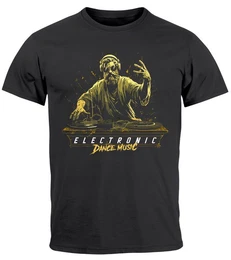 Print-Shirt Herren T-Shirt Eletronic Dance Music MichelangeloTechno DJ Fashion mit Print