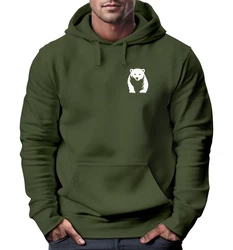 Neverless Hoodie Herren Print Aufdruck Logo Dunkelgrün
