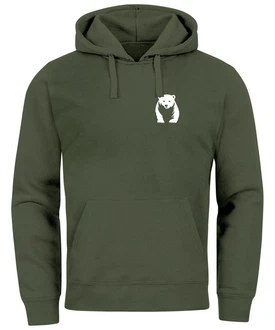 Neverless Hoodie Herren Print Aufdruck Logo Dunkelgrün Neverless Hoodie Herren Print Aufdruck Logo Dunkelgrün