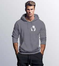 Neverless Hoodie Herren Print Aufdruck Logo Grau/Dunkelgrau/Hellgrau