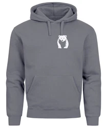 Neverless Hoodie Herren Print Aufdruck Logo Grau/Dunkelgrau/Hellgrau