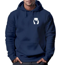 Neverless Hoodie Herren Print Aufdruck Logo Dunkelblau/Blau