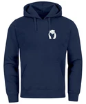 Neverless Hoodie Herren Print Aufdruck Logo Dunkelblau/Blau