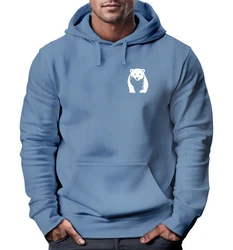 Neverless Hoodie Herren Print Aufdruck Logo Blau/Hellblau