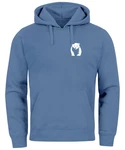 Neverless Hoodie Herren Print Aufdruck Logo Blau/Hellblau