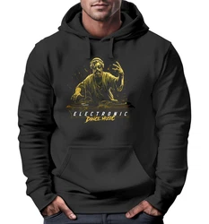 Neverless Hoodie Herren Eletronic Dance Music MichelangeloTechno DJ Schwarz/Rot