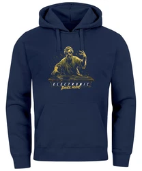 Neverless Hoodie Herren Eletronic Dance Music MichelangeloTechno DJ Blau/Lila/Dunkelblau/Hellblau