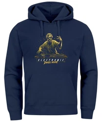 Neverless Hoodie Herren Eletronic Dance Music MichelangeloTechno DJ Blau/Lila/Dunkelblau/Hellblau