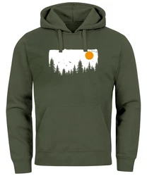 Neverless Hoodie Herren Outdoor Adventure Grün/Dunkelgrün