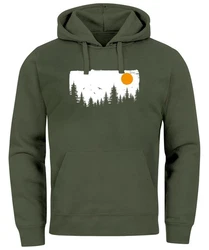 Neverless Hoodie Herren Outdoor Adventure Grün/Dunkelgrün