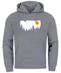 Neverless Hoodie Herren Outdoor Adventure Orange/Grau/Hellgrau/Türkis/Dunkelgrau