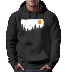 Neverless Hoodie Herren Outdoor Adventure Orange/Schwarz/Türkis