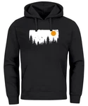 Neverless Hoodie Herren Outdoor Adventure Orange/Schwarz/Türkis