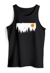 Neverless Tanktop Herren Outdoor Adventure Schwarz/Orange/Türkis/Braun/Gelb/Hellblau
