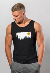 Neverless Tanktop Herren Outdoor Adventure Schwarz/Orange/Türkis/Braun/Gelb/Hellblau