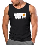 Neverless Tanktop Herren Outdoor Adventure Schwarz/Orange/Türkis/Braun/Gelb/Hellblau