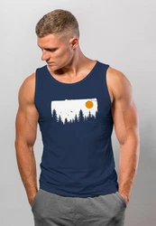 Neverless Tanktop Herren Outdoor Adventure Dunkelblau/Blau
