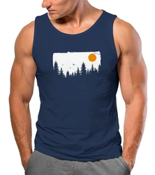 Neverless Tanktop Herren Outdoor Adventure Dunkelblau/Blau