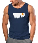 Neverless Tanktop Herren Outdoor Adventure Dunkelblau/Blau