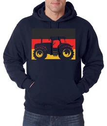 Kapuzenpullover Deutschland Traktor Herren Hoodie Pullover mit trendigem Frontprint