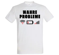 Youth Designz Print-Shirt Wahre Probleme Herren T-Shirt Weiß