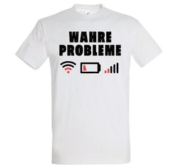 Youth Designz Print-Shirt Wahre Probleme Herren T-Shirt Weiß