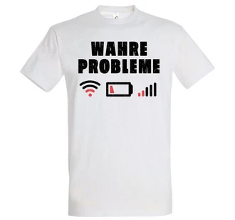 Youth Designz Print-Shirt Wahre Probleme Herren T-Shirt Weiß