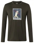 SUPER.NATURAL Langarmshirt Merino Longsleeve SKIATORE LS Dunkelgrün/Khaki/Braun