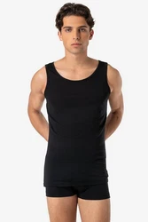 SUPER.NATURAL Tanktop für Herren SIERRA140 TANK Schwarz/Dunkelblau