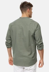 Indicode Langarmhemd Waylon Dunkelgrün/Khaki/Grün